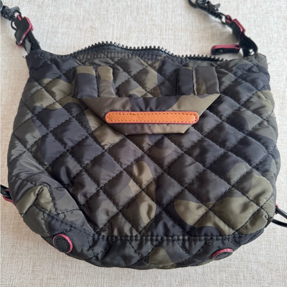 Quilted Camouflage Crossbody Bag